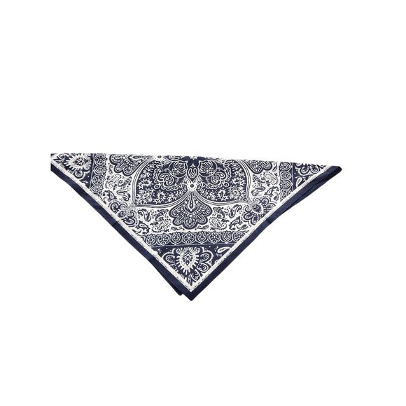 Cotton Bandanas Paisley Print Handkerchiefs 3-Pack Black/Gray/Navy 22" sq Unisex - Picture 14 of 15